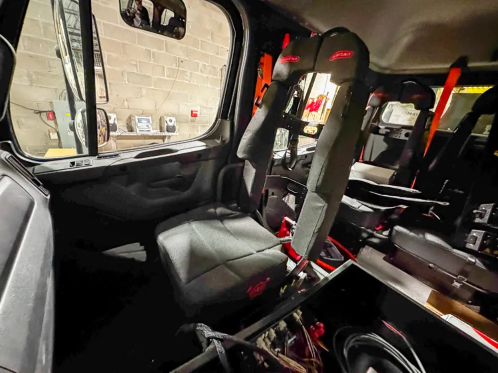 Open compartment interior during fabrication, photo 44 of 303.